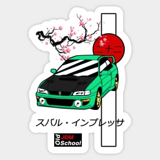 JDM 22b Green Red Sun Edition Sticker